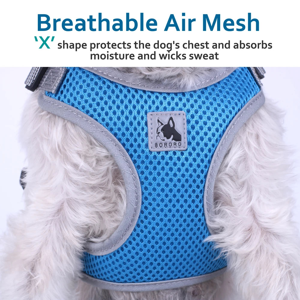 Pet Dog Harness Mesh Breathable Pet Puppies Reflective Dog Cat Vest Harness Dog Soft Chest Strap for Small Medium Dogs