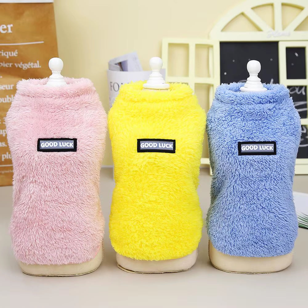 Warm Small Dog Clothes Soft Fleece Cat Dogs Clothing Pet Puppy Winter Vest Costume for Small Medium Dog Cats Chihuahua Yorkie